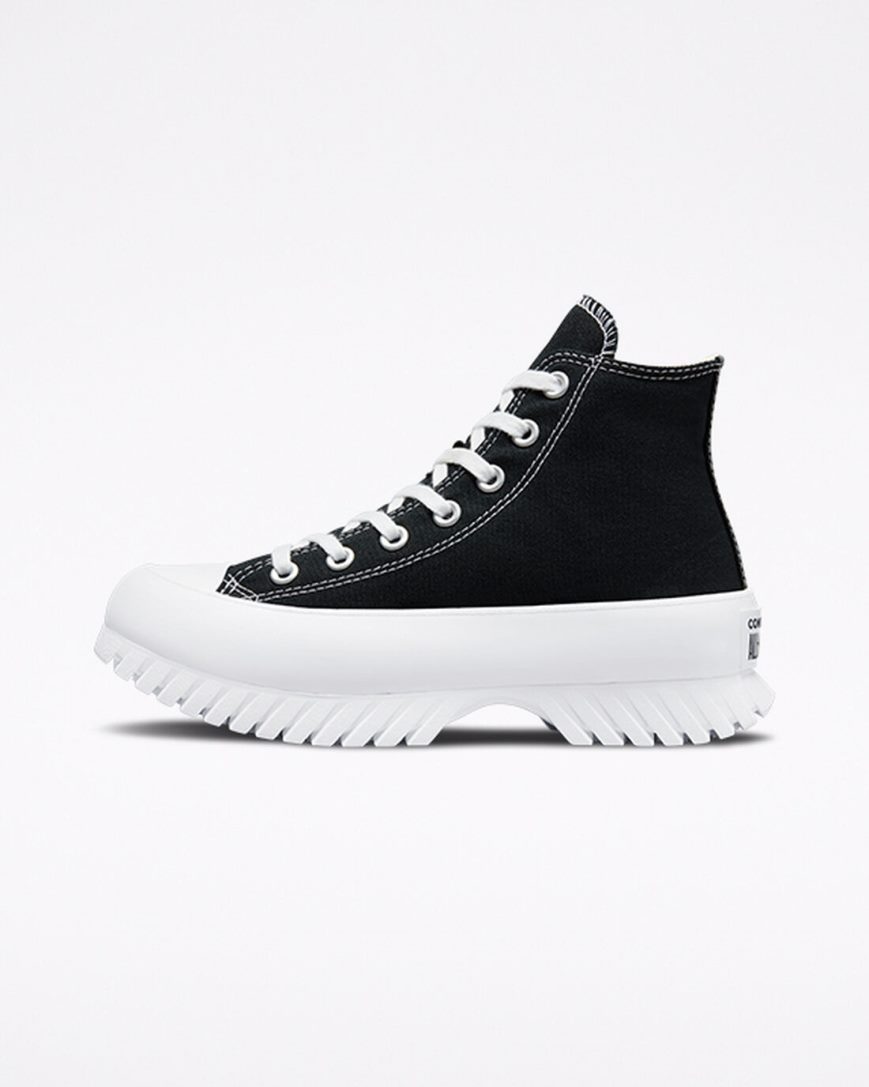 Tenisi Inalti Barbati Converse Chuck Taylor All Star Lugged 2.0 Negrii Albi | RO FIEKJ792